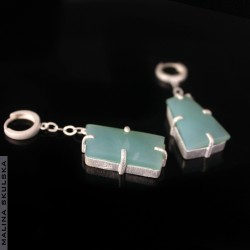 Srebrne kolczyki z chalcedonami I