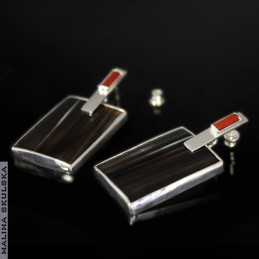 Okazałe kolczyki z agatami