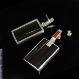 Okazałe kolczyki z agatami